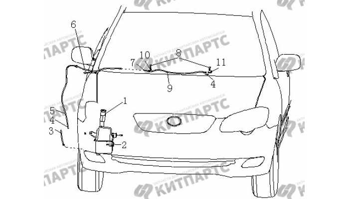 Омыватель лобового стекла BYD F3 (F3R)