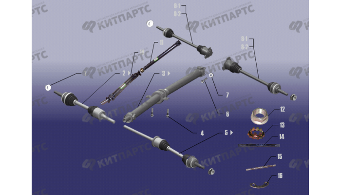 Вал карданный и привода колес Chery