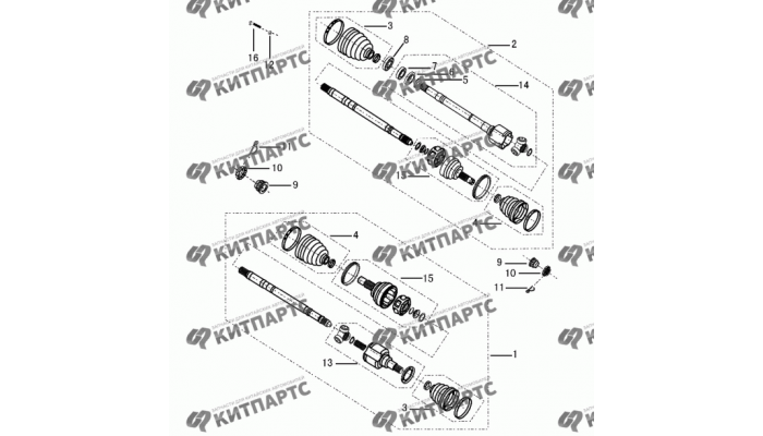 Привод колеса МКПП Dong Feng S30